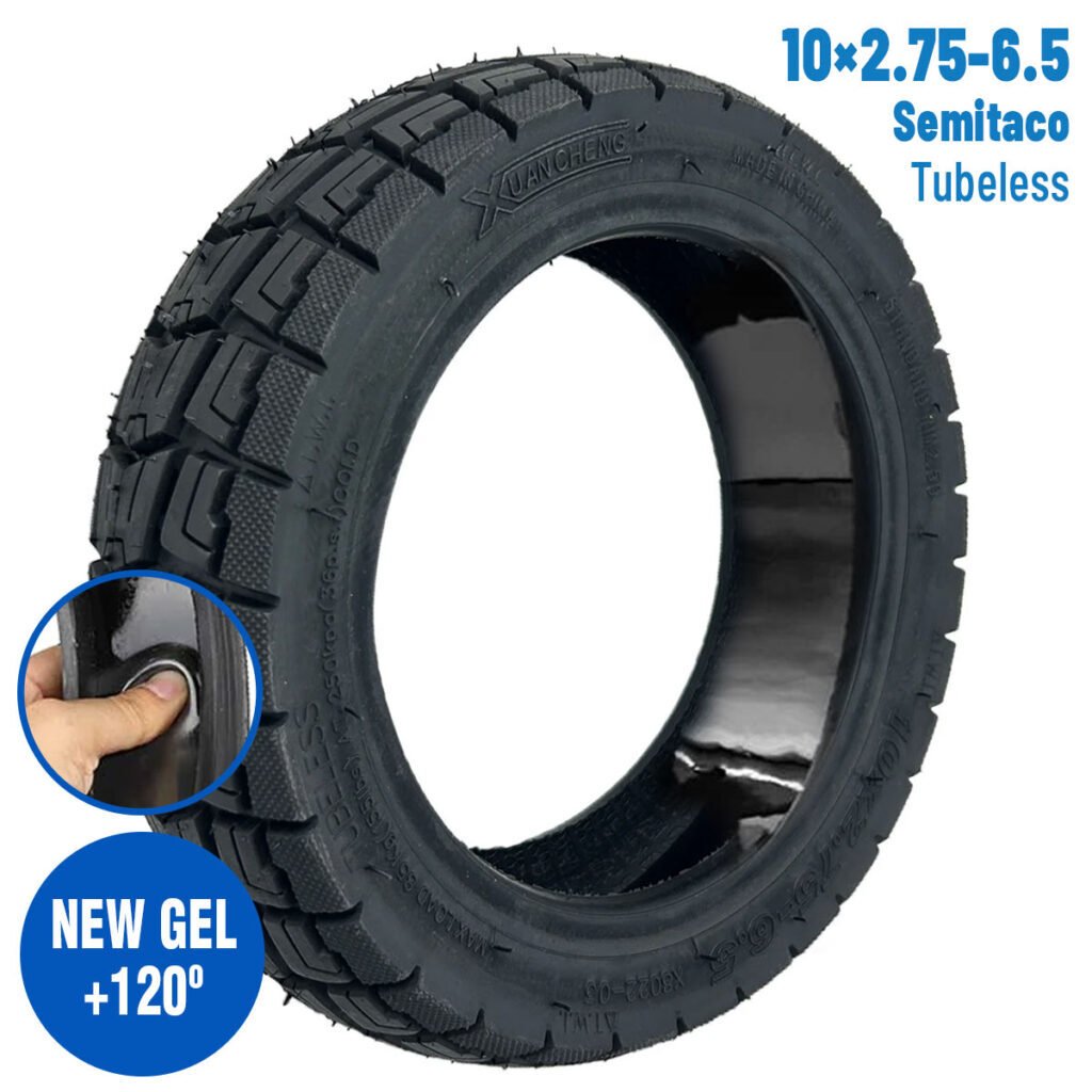 10×2.75-6.5 Semi-Tubeless-Reifen (mit Pannenschutzgel)