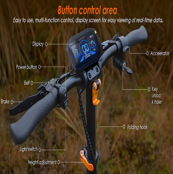 KUKIRIN G2 Pro ABE Elektroroller (9 Zoll, Schwarz und Orange) KUKIRIN G2 Pro ABE Elektroroller (9 Zoll, Schwarz und Orange) – Bild 5