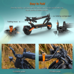 KUKIRIN G2 Pro ABE Elektroroller (9 Zoll, Schwarz und Orange) KUKIRIN G2 Pro ABE Elektroroller (9 Zoll, Schwarz und Orange) – Bild 6