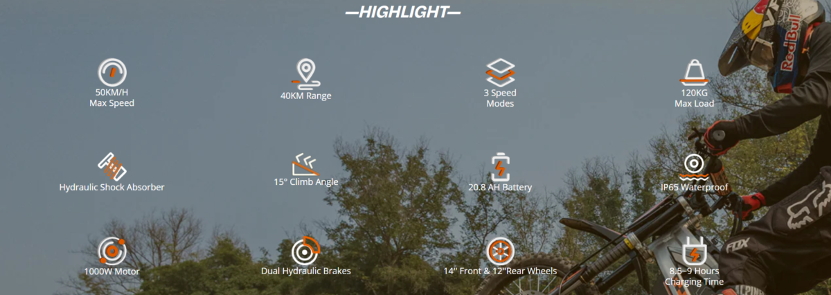 Kukirin X1 Dorty Bike 1000w 50 kmh – Bild 7