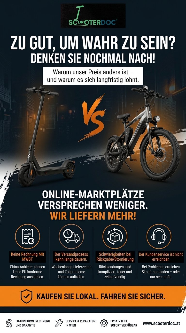 E-Scooter und E-Bikes günstig kaufen Die wahren Kosten von Online-Marktplätzen
